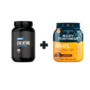 1 proteina de 1.5 LB bodyfortress + 1 creatina 1 kg primetech