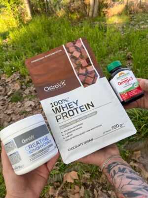 Whey protein ostrovit 1.5LB+ creatina ostrovit 300 gr + Omega 3 Jamieson - Imagen 2